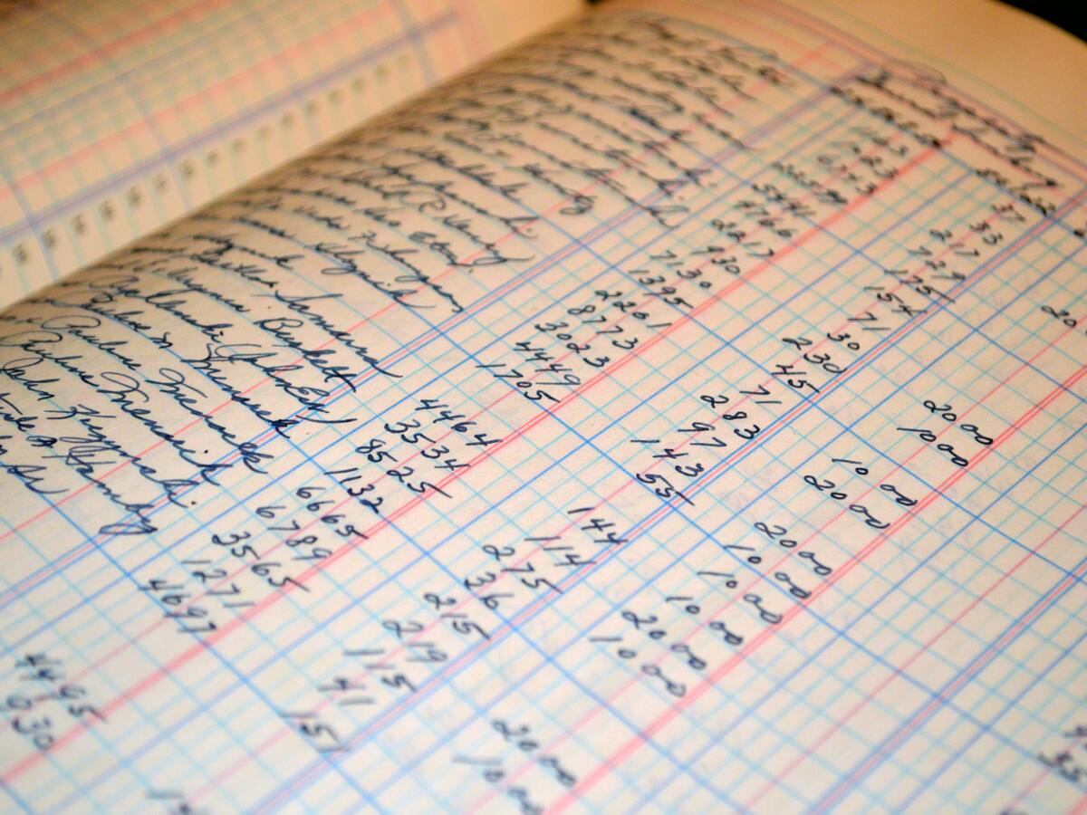 list of numbers in a book